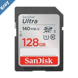SanDisk Ultra 128GB SDHC SDXC UHSI Memory Card 140MBs Full HD Class 10 Speed Shock Proof Temperature Proof Water Proof Xray Proof Digital Camera