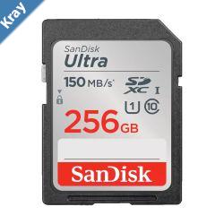 SanDisk Ultra 256GB SDHC SDXC UHSI Memory Card 150MBs Full HD Class 10 Speed Shock Proof Temperature Proof Water Proof Xray Proof Digital Camera