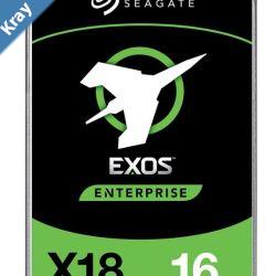 Seagate 16TB 3.5 SATA EXOS X18 Enterprise 512E4KN 6GBS 7200RPM 24x7 data availability HDD. 5 Years Warranty