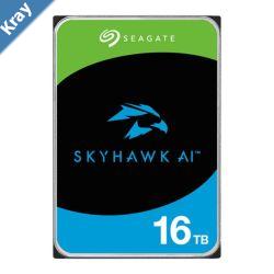 Seagate 16TB 3.5 SkyHawk AI Surveillance SATA 6Gbs CMR max. DTR 285272mb HDD 512MB Cache 7200RPM 5Years Warranty