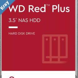 Western Digital WD Red Plus 8TB 3.5 NAS HDD SATA WD80EFPX  215MBs  5640 RPM  256MB Cache  3Year Limited Warranty
