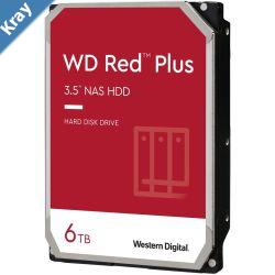 Western Digital WD Red Plus 6TB 3.5 NAS HDD SATA3 6Gbs 5400RPM 256MB Cache CMR 24x7 8bays NASware 3.0 CMR Tech 3yrs wty WD60EFPX
