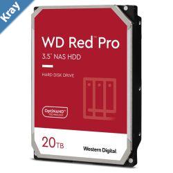 Western Digital WD Red Pro 20TB 3.5 NAS HDD SATA3 7200RPM 512MB Cache 24x7 300TBW 24bays NASware 3.0 CMR Tech 5yrs wty