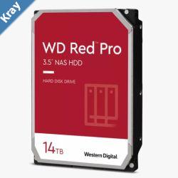 Western Digital WD Red Pro 14TB 3.5 NAS HDD SATA3 7200RPM 512MB Cache 24x7 180TBW 8bays NASware 3.0 CMR Tech 5yrs wty WD142KFGX