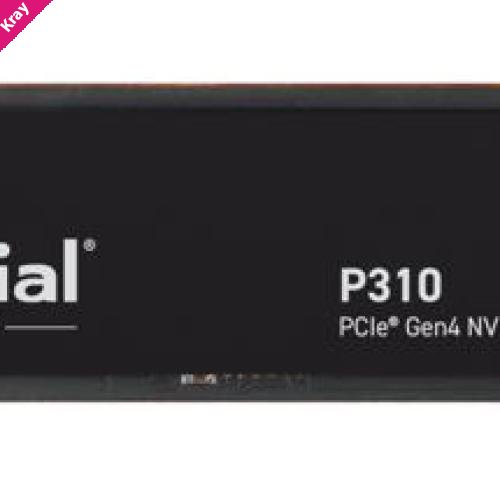 Crucial P310 1TB Gen4 2280 NVMe SSD 7100/6000 MB/s R/W 220TBW 1000K/1200K IOPS 1.5M hrs MTTF Full-Drive Encryption M.2 PCIe4 5yrs ~CT1000P510SSD8