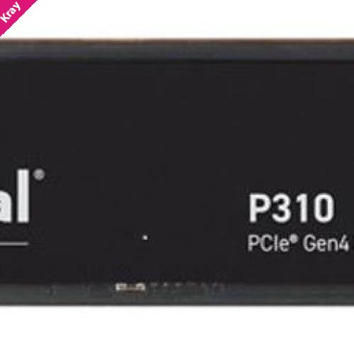 Crucial P310 2TB Gen4 2280 NVMe SSD 7100/6000 MB/s R/W 440TBW 1000K/1200K IOPS 1.5M hrs MTTF Full-Drive Encryption M.2 PCIe4 5yrs