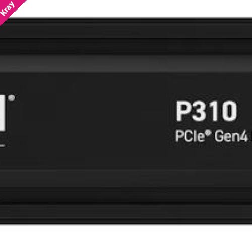 Crucial P310 2TB Gen4 2280 NVMe SSD w Heatsink 7100/6000 MB/s R/W 440TBW 1000K/1200K IOPS 1.5M hrs MTTF Full-Drive Encryption M.2 PCIe4 5yrs