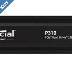 Crucial P310 4TB Gen4 2280 NVMe SSD Heatsink 71006000 MBs RW 800TBW 1000K1000K IOPS 1.5M hrs MTTF FullDrive Encryption M.2 PCIe4 5yrs