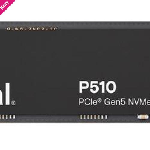 Crucial P510 1TB Gen5 2280 NVMe M.2 SSD 11,000 / 9,500 MB/s R/W 600TBW 1.5M IOPS 1.5M hrs MTTF Full-Drive Encryption 5yrs ~CT1000P310SSD8