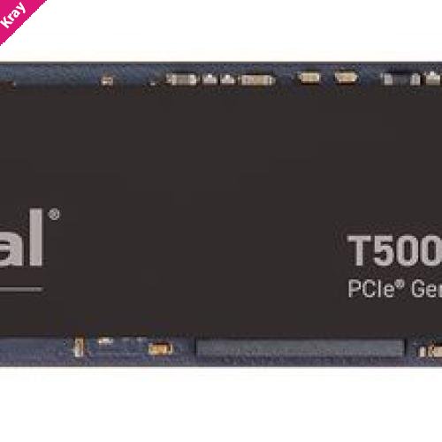 Crucial T500 1TB Gen4 NVMe SSD - 7300/6800 MB/s R/W 600TBW 1440K IOPs 1.5M hrs MTTF Acronis True Image Adobe Creative Cloud for PS5