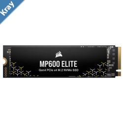 Corsair MP600 ELITE 1TB PCIe Gen4 x4 NVMe 1.4 M.2 SSD M.2 2280 PCIe 4.0 7000MBs read 6200MBs write 3D TLC NAND WindowsMac compatible