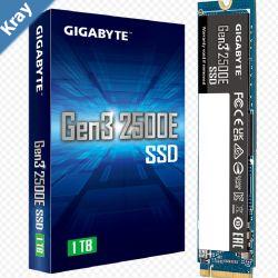 Gigabyte G3 2500E SSD 1TB M2 PCle 3.0x4 24001800 MBs 130k350Kl MTBF 1.5m hr Limited 3 years or 240TBW