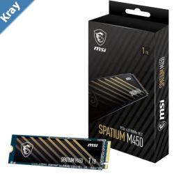MSI SPATIUM M480 PRO PCIe 4.0 NVMe M.2 1TB SSD 1GB DDR4 Sequential Read up to 7400MBs Sequential Write up to 6000MBs 700 TBW 5 Year Warranty