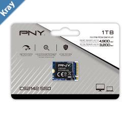 PNY CS2142 1TB PCIe M.2 2230 NVMe Gen4x4 SSD  4900MBs 3200MBs  5yrs