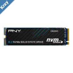 PNY CS2241 1TB NVMe SSD Gen4x4 M.2 5100MBs 3200MBs RW TBW 1.5M hrs MTBF 5yrs wty