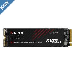 PNY CS3140 1TB NVMe Gen4 SSD for PS5 7500MBs 5650MBs RW 700TBW 350K700K 2M hrs MTBF 5yrs wty