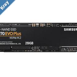 Samsung 970 EVO Plus 250GB PCIe NVMe SSD MLC 3500MBs 2300MBs 250K550KIOPS 150TBW 5yrs wty