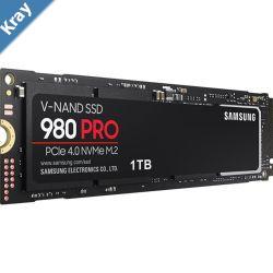 Samsung 980 Pro 1TB Gen4 NVMe SSD 7000MBs 5000MBs RW 1000K1000K IOPS 600TBW 1.5M Hrs MTBF for PS5 5yrs Wty