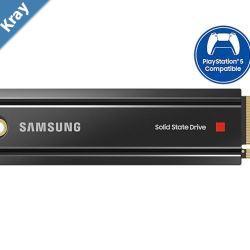 Samsung 980 Pro 1TB Gen4 NVMe SSD with Heatsink 7000MBs 5000MBs RW 1000K1000K IOPS 600TBW 1.5M Hrs MTBF for PS5 5yrs Wty