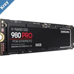 Samsung 980 Pro 500GB Gen4 NVMe SSD  6900MBs 5000MBs RW 1000K1000K IOPS 300TBW 1.5M Hrs MTBF for PS5 5yrs Wty