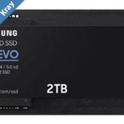 Samsung 990 EVO 2TB PCIe Gen45 NVMe SSD 5000MBs 4200MBs RW 700K800K IOPS 1200TBW 1.5M hrs VNAND TLC AES 256bit Encryption 5yr wty