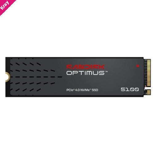 SANDISK Optimus™ 5100 PCIe® 4.0 NVMe™ SSD, 1TB, Read 7,100MB/s Write 6,700MB/s, 5 Yr Warranty