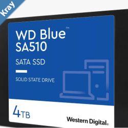 Western Digital WD Blue 4TB 2.5 SATA SSD 560R530W MBs 95K82K IOPS 600TBW 1.75M hrs MTBF 3D NAND 7mm 5yrs Wty