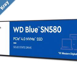 Western Digital WDS500G3B0E Blue SN580 NVMe SSD 500GB  M.2 2280  PCIe Gen4 x4  5Year Limited Warranty
