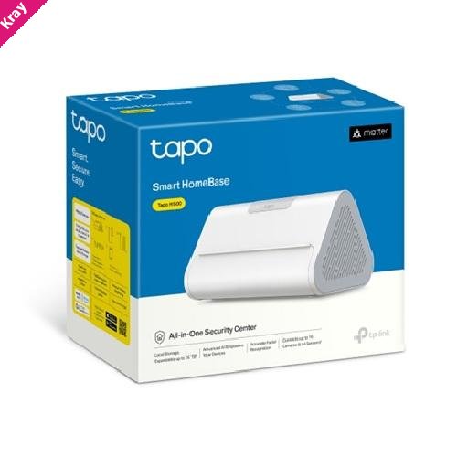 Tapo H500 Smart HomeBase Up To 16 Cameras, 64 Sensors, Local AI Hub, 16GB Built-in + up to 16TB Expandable Storage, Matter, No Cloud Fees