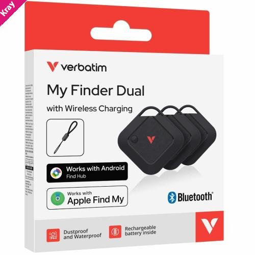 Verbatim My Finder Dual Channel Wireless Charging 3 Pack - Black