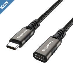 Simplecom CAU605 USBC Male to Female Extension Cable USB 3.2 Gen2 PD 100W 20Gbps 0.5M