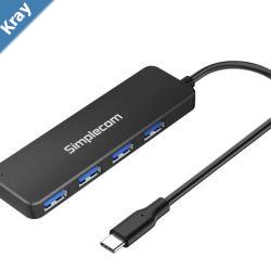 Simplecom CH340 Compact USBC to 4 Port USBA Hub USB 3.2 Gen1