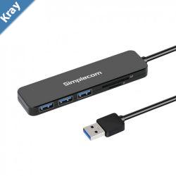 Simplecom CH365 SuperSpeed 3 Port USB 3.0 USB 3.2 Gen 1 Hub with SD MicroSD Card Reader