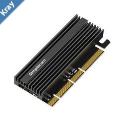 Simplecom EC415B NVMe M.2 SSD to PCIe x4 x8 x16 Expansion Card with Aluminium Heat Sink Black