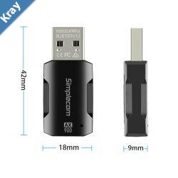 Simplecom NW830 WiFi 6 and Bluetooth 5.3 Combo USB Adapter Dual Band AX900