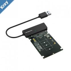 Simplecom SA225 USB 3.0 to mSATA  M.2 NGFF B Key 2 In 1 Combo Adapter
