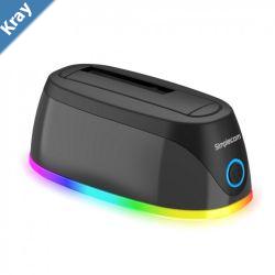 Simplecom SD336 USB 3.0 Docking Station for 2.5 and 3.5 SATA Drive with RGB Lighting