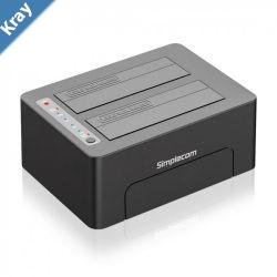 Simplecom SD422 Dual Bay USB 3.0 Docking Station for 2.5 and 3.5 SATA Drive LS