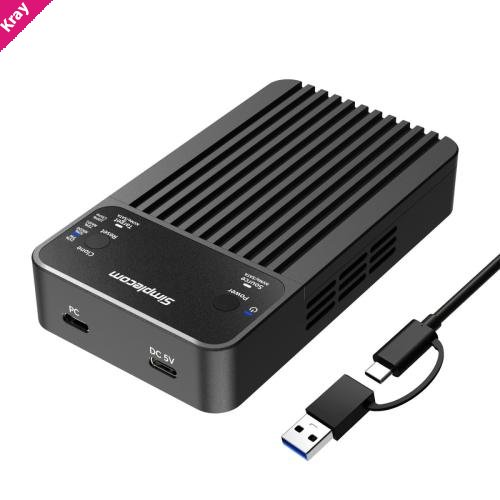 Simplecom SD562 Dual-Bay NVMe/SATA M.2 SSD RAID Enclosure with Offline Clone