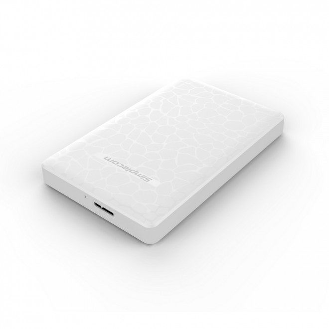 Simplecom SE101 Compact ToolFree 2.5 SATA to USB 3.0 HDDSSD Enclosure White