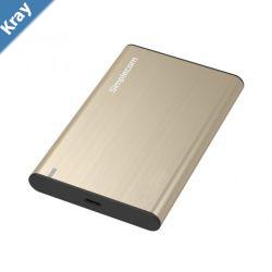 Simplecom SE221 Aluminium 2.5 SATA HDDSSD to USB 3.1 Enclosure Gold