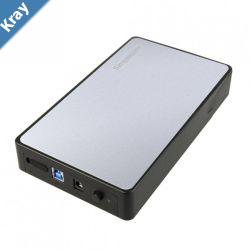 Simplecom SE325 Tool Free 3.5 SATA HDD to USB 3.0 Hard Drive Enclosure  Silver Enclosure