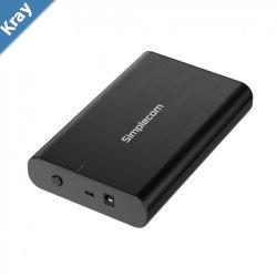 Simplecom SE331 Aluminium 3.5 SATA to USBC External Hard Drive Enclosure USB 3.2 Gen1 5Gbps