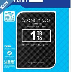 Verbatim 1TB 2.5 USB 3.0 Black StorenGo HDD Grid Design