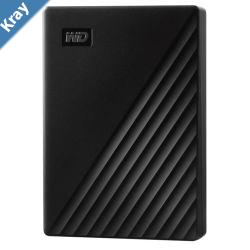 Western Digital My Passport 1TB USB 3.0 2.5 Portable External Hard Drive  256bit AES Encryption Slim Light Durable Shock Proof Black Plug  Play