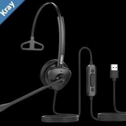 Fanvil HT301U USB Mono Headset  OverThe Head Design Suit For Small Office Home Office SOHO Or Call Center Staff  USB Connection