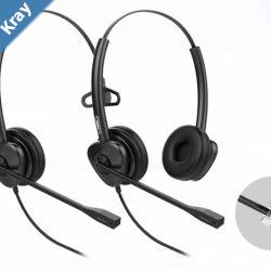 Fanvil HT302 RJ9 Dual Headset  OverThe Head Design Suit For Small Office Home Office SOHO Or Call Center Staff