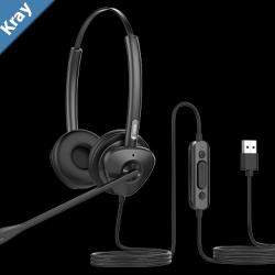 Fanvil HT302U USB Stereo Headset  Over the head design perfect for any small office or home office SOHO or call center staff  USB Connection