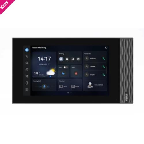Fanvil i554 SIP indoor station, 7-inch color touchscreen, supports SIP 2.0, HD audio, video decoding up to 1080p, remote door unlocking