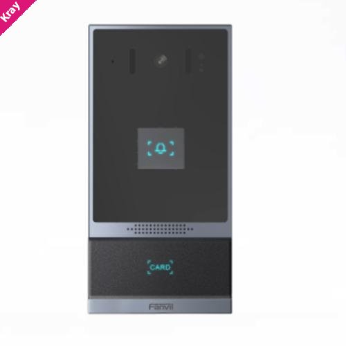 Fanvil i62-2 (2-Wire Model) rugged SIP video door phone, outdoor access control, combining intercom, 2MP wide-angle camera, IP66 weatherproofing, IK07